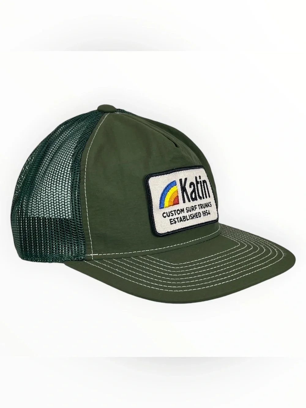 Katin Custom Surf Trunks Green Trucker Hat Snapback Mesh Patch Cap